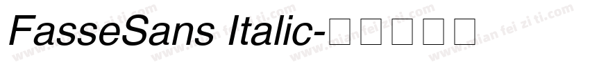 FasseSans Italic字体转换